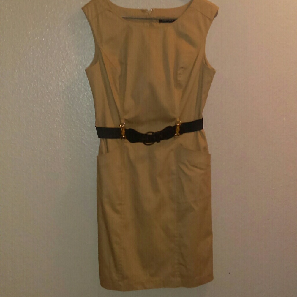 Ellen Tracy tan sleeveless dress